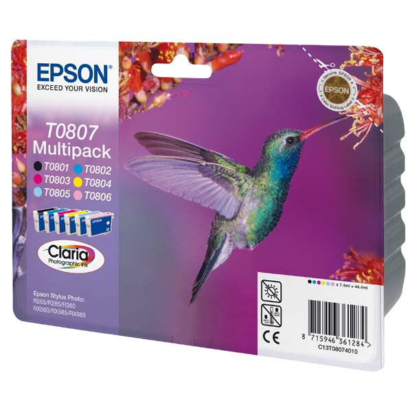 Epson Original Inkjet C13T08074011 black, cyan, yellow, magenta, light cyan, light magenta exp