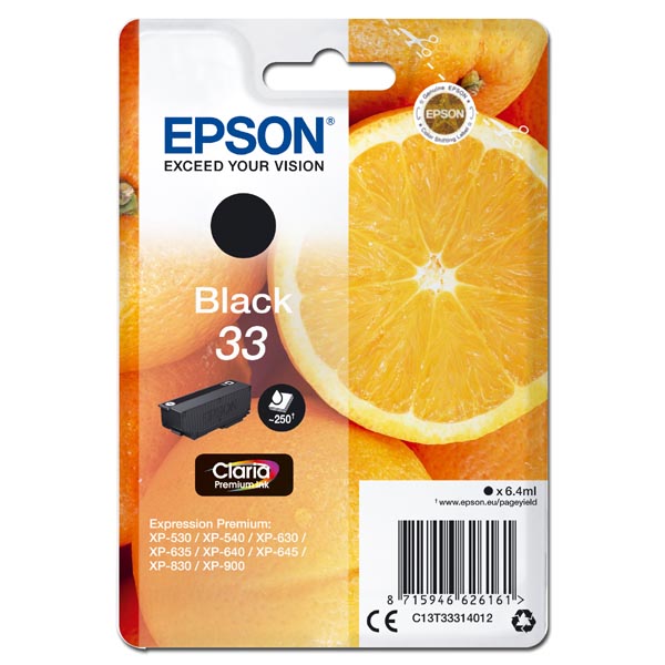 Epson Original Inkjet T33 / C13T33314012 black 6,4 ml exp