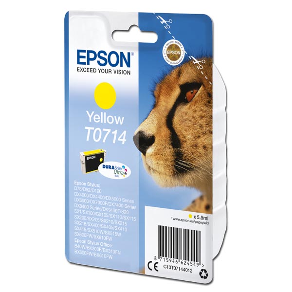Epson Original Inkjet T0714 / C13T07144012 yellow 5,5 ml