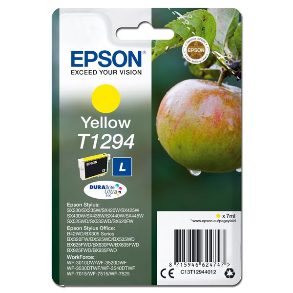 Epson Original Inkjet T1294 / C13T12944012 yellow 7 ml 485 pages