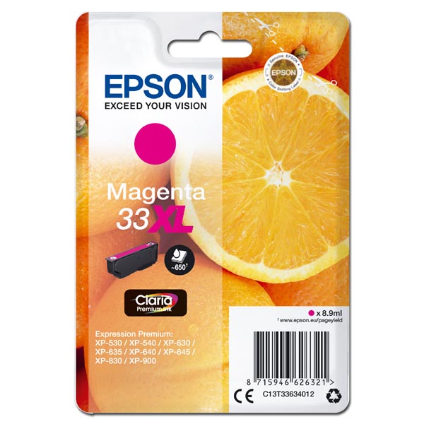 Epson Original Inkjet T33XL / C13T33634012 magenta 8,9 ml