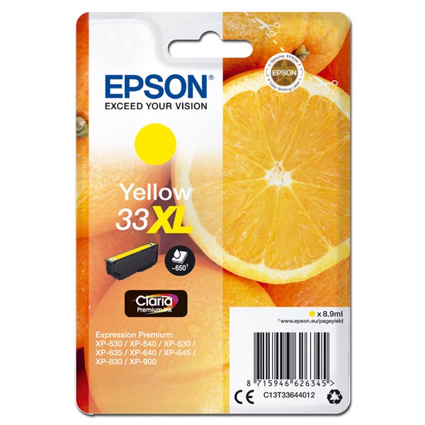 Epson Original Inkjet T33XL / C13T33644012 yellow 8,9 ml