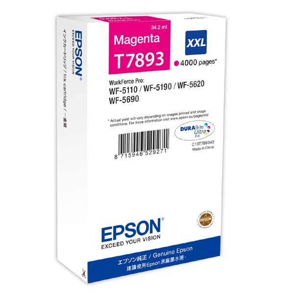 Epson Original Inkjet T7893 XXL / C13T789340 magenta 34 ml 4 000 pages
