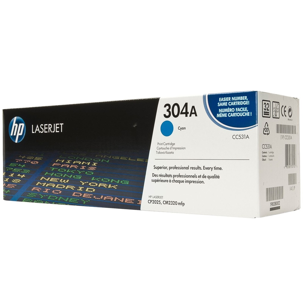 HP Original Toner CC531A / HP 304A cyan 2 800 pages B-box