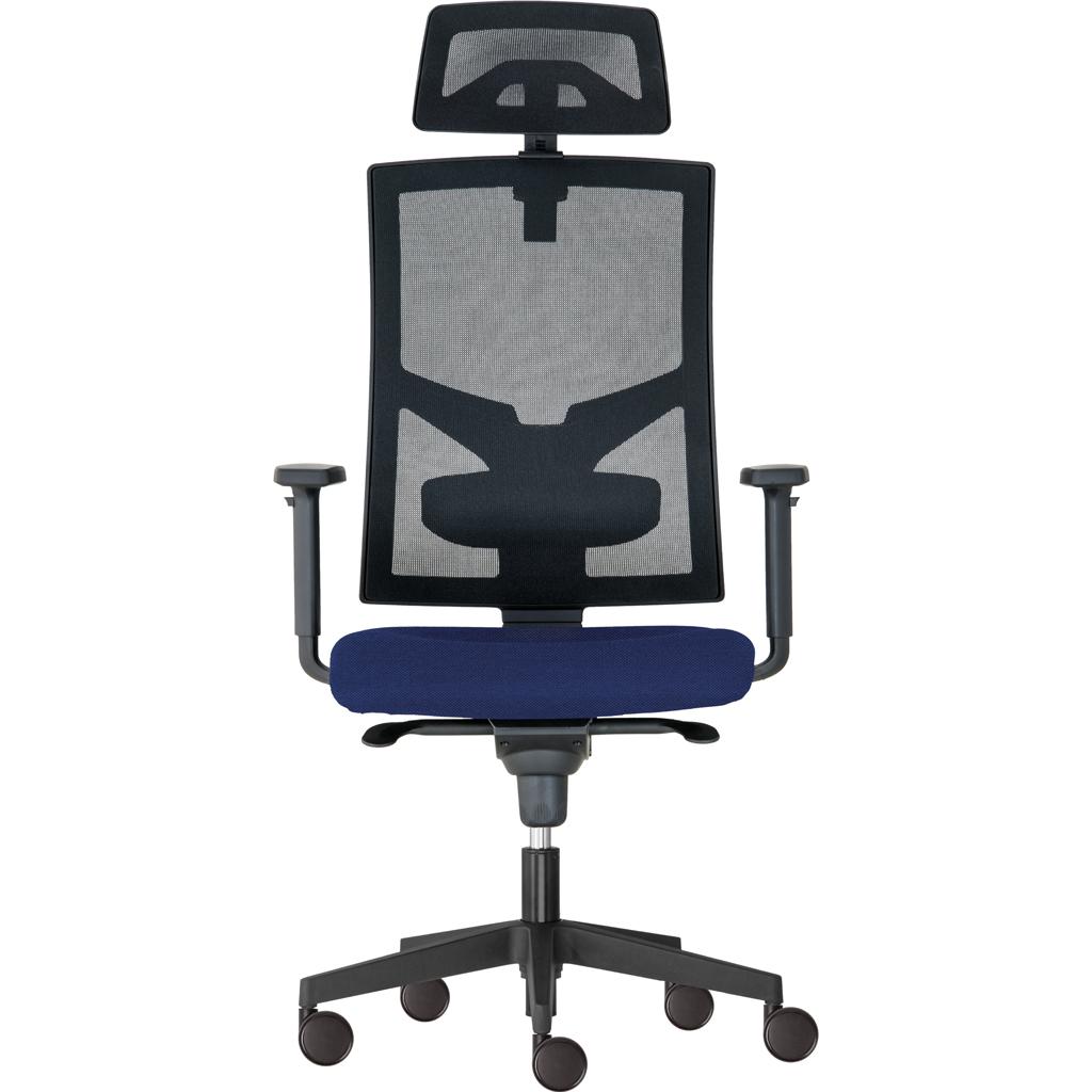 Kancelárska stolička GAME Šéf SYN modrá (Bombay 37) + PDH + podrúčky P44