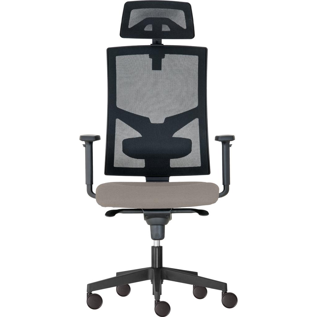 Kancelárska stolička GAME Šéf SYN sivá (Bombay 34) + PDH + podrúčky P44