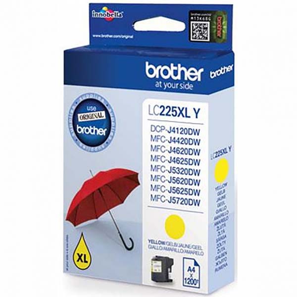 Brother Original Inkjet LC225XLY yellow 1 200 pages
