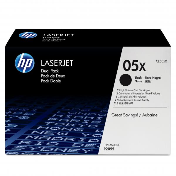 HP Original Toner CE505XD / HP 05X black 2 x 6 500 pages