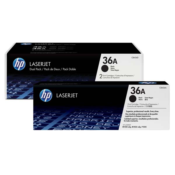 HP Original Toner CB436AD / HP 36A black dualpack 2 x 2 000 pages