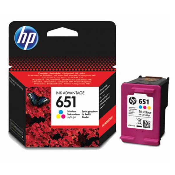 HP Original Inkjet C2P11AE / HP 651 color tripack 300 pages