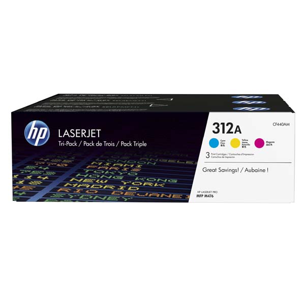 HP Original Toner CF440AM / CF381A + CF382A + CF383A CMY tripack 3 x 2 700 pages