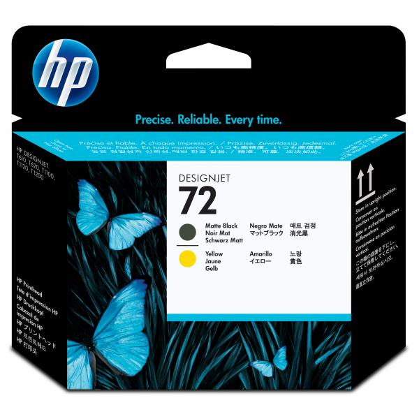 HP Original Printhead C9384A / HP 72 matte black + yellow