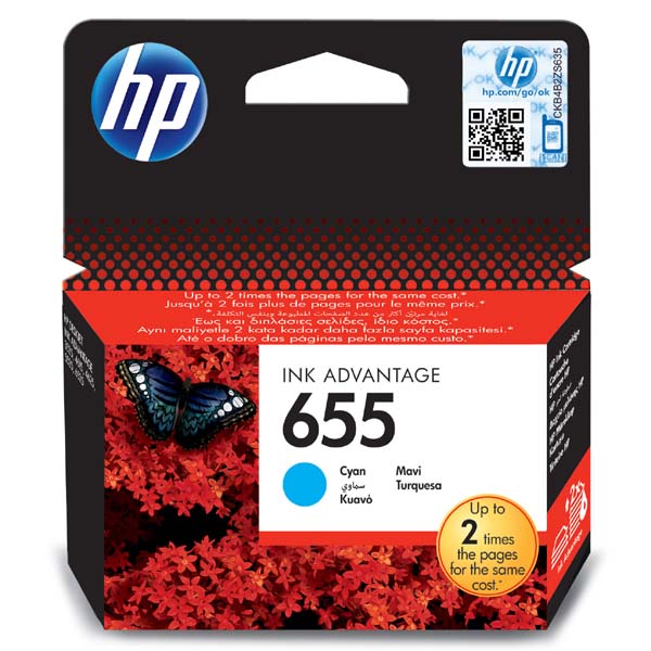 HP Original Inkjet CZ110AE / HP 655 cyan 600 pages