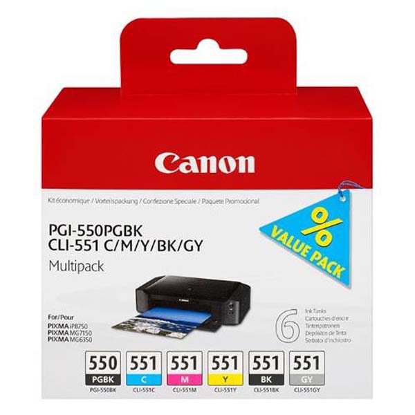 Canon Original Inkjet Set PGI-551 / CLI-551 CMYKKG 6509B005 multipack