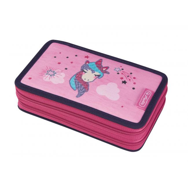 Peračník Herlitz 2 zipsový plný Jednorožec