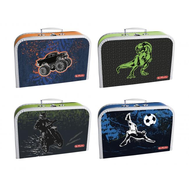 Detský kufrík 35 cm chlapci mix motívov Monster truck T-rex Motokros Futbal