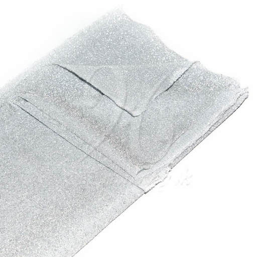 Látka pod kryt diskantu strieborná/biela