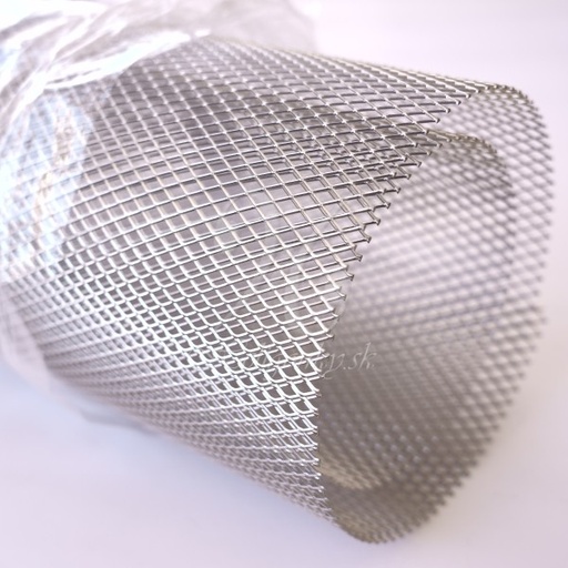 [2000771] Sieťka pod kryt diskantu kovová strieborná/kosoštvorce