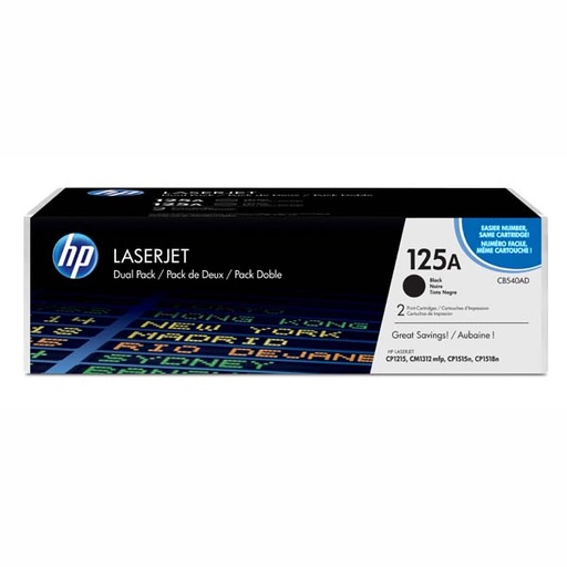[4000152] HP Original Toner CB540AD / HP 125A black dualpack 2 x 2 200 pages