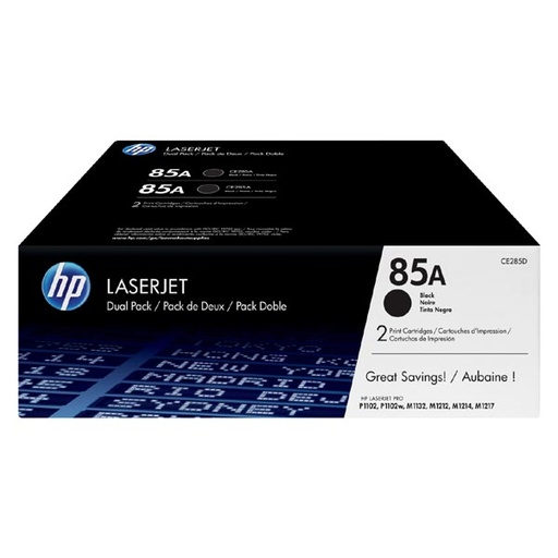 [4000154] HP Original Toner CE285AD / HP 85AD black dual pack 2 x 1 600 pages