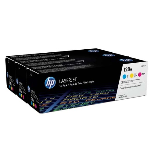 [4000158] HP Original Toner CF371AM / HP 128A color tripack 3 x 1 300 pages