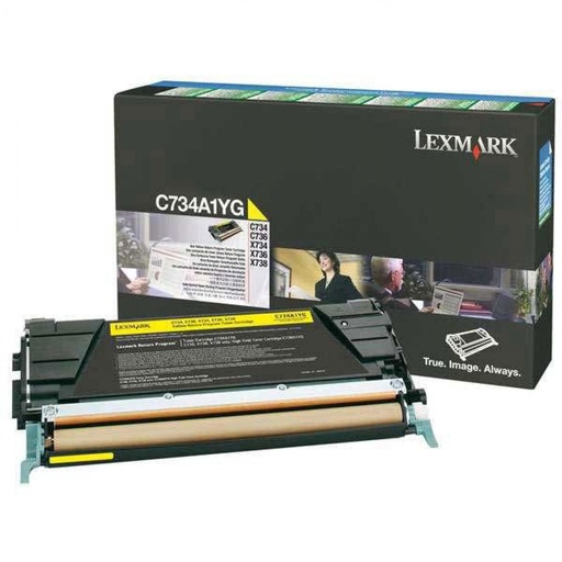 [4000172] Lexmark Original Toner C734A1YG yellow 6 000 pages