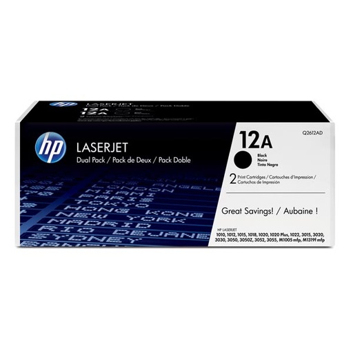 [4000187] HP Original Toner Q2612AD / HP 12A black dualpack 2 x 2 000 pages