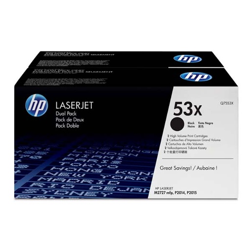 [4000584] HP Original Toner Q7553XD / HP 53X black dualpack 2 x 7 000 pages