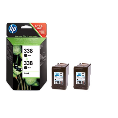 [4000621] HP Original Inkjet CB331EE / HP 338 black dualpack 2x11 ml