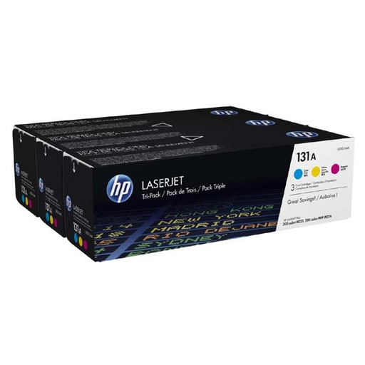 [4000853] HP Original Toner U0SL1AM / HP 131A color tripack 3 x 1 800 pages