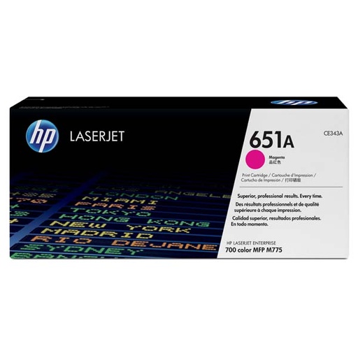 [4001195] HP Original Toner CE343A / HP 651A magenta 16 000 pages