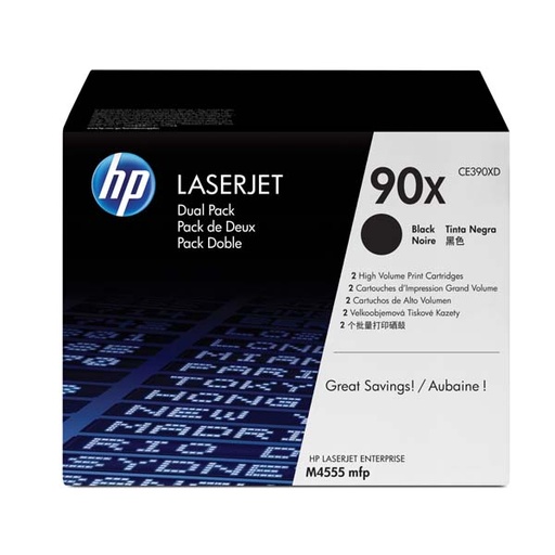 [4001301] HP Original Toner CE390XD / HP 90X black dualpack 2 x 24 000 pages
