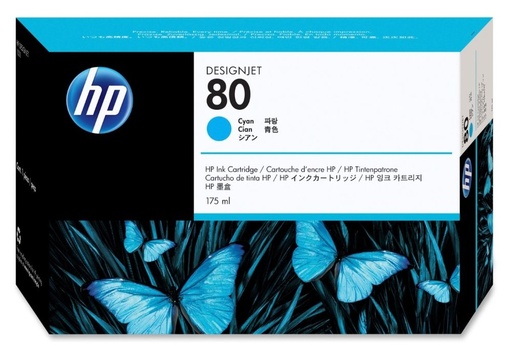 [4001372] HP Original Inkjet C4872A / HP 80 cyan 175ml