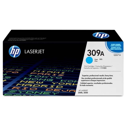 [4001621] HP Original Toner Q2671A / HP 309A cyan 4 000 pages