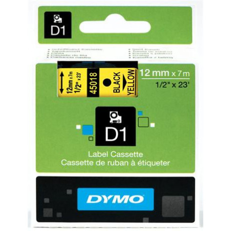 [4001654] Originál DYMO páska S0720580 D1 12mm x 7m čierna na žltej 45018