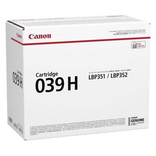 [4001877] Canon Original Toner CRG 039H 0288C001 black 25 000 pages B-box