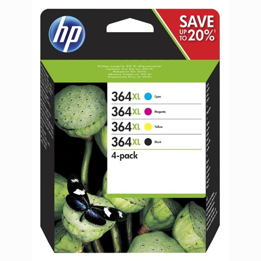 [4001919] HP Original Inkjet N9J74AE / HP 364XL CMYK 4pack