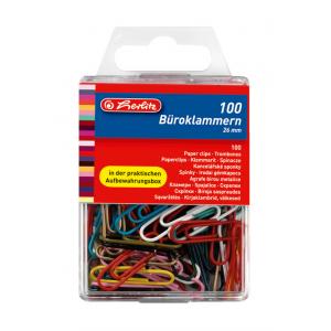 [4002059] Spisové spony Herlitz 26mm 100ks farebné