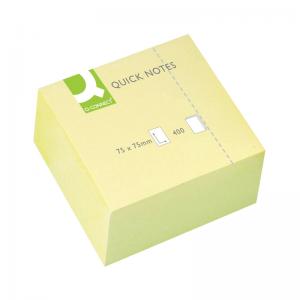 [4002256] Bloček kocka Q-CONNECT 76x76mm 400l žltá