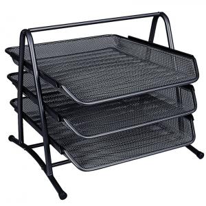 [4002260] Drôtený stojan s 3 odkladačmi 350x275x278mm čierny