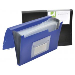 [4002287] Aktovka plastová s priehradkami Q-Connect nepriehľadná čierna