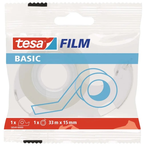 [4002386] Lepiaca páska TESA basic 15 mm x 33 m s odvíjačom