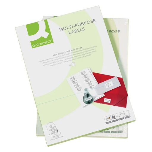 [4002388] Etikety univerzálne 105 x 148,5 mm Q-Connect A4 100 hárkov