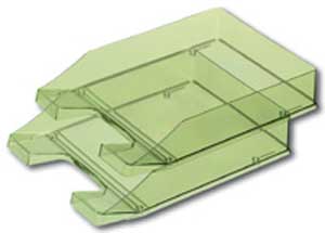 [4002423] Odkladač HAN priehľadný zelený A4