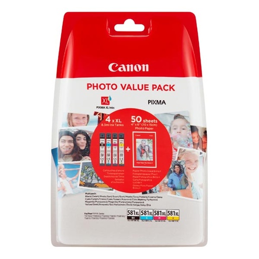[4002485] Canon Original Inkjet Set CLI-581CMYK XL 2052C004 4 x 8,3 ml