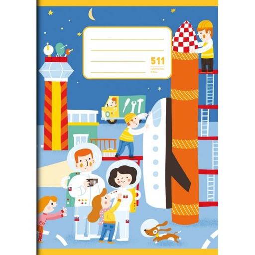 [4002616] Zošit 511 s pomocnou linajkou A5