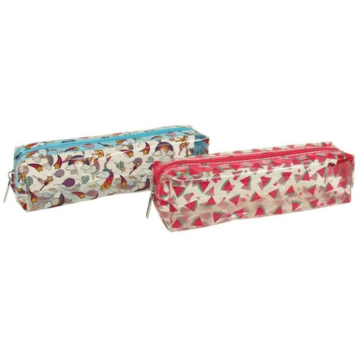 [4002729] Puzdro na perá Donau transparentné mix motívov melóny kaktusy