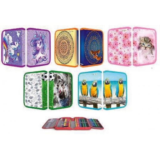 [4002751] Peračník 1-zipsový 2-klopý plný mix motívov