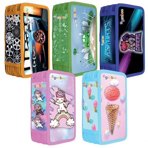 [4002752] Peračník 3 zipsový plný mix motívov