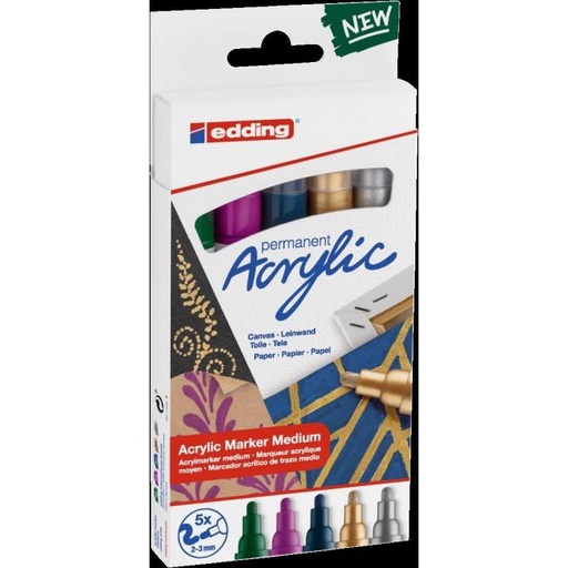 [4002762] Sada akrylových popisovačov edding 5100 sviatočné farby